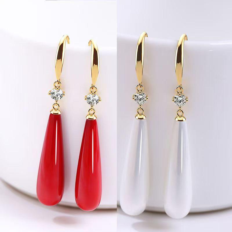 Korean Simple Long Bead Earrings - Versatile Fashion Jewelry for Women