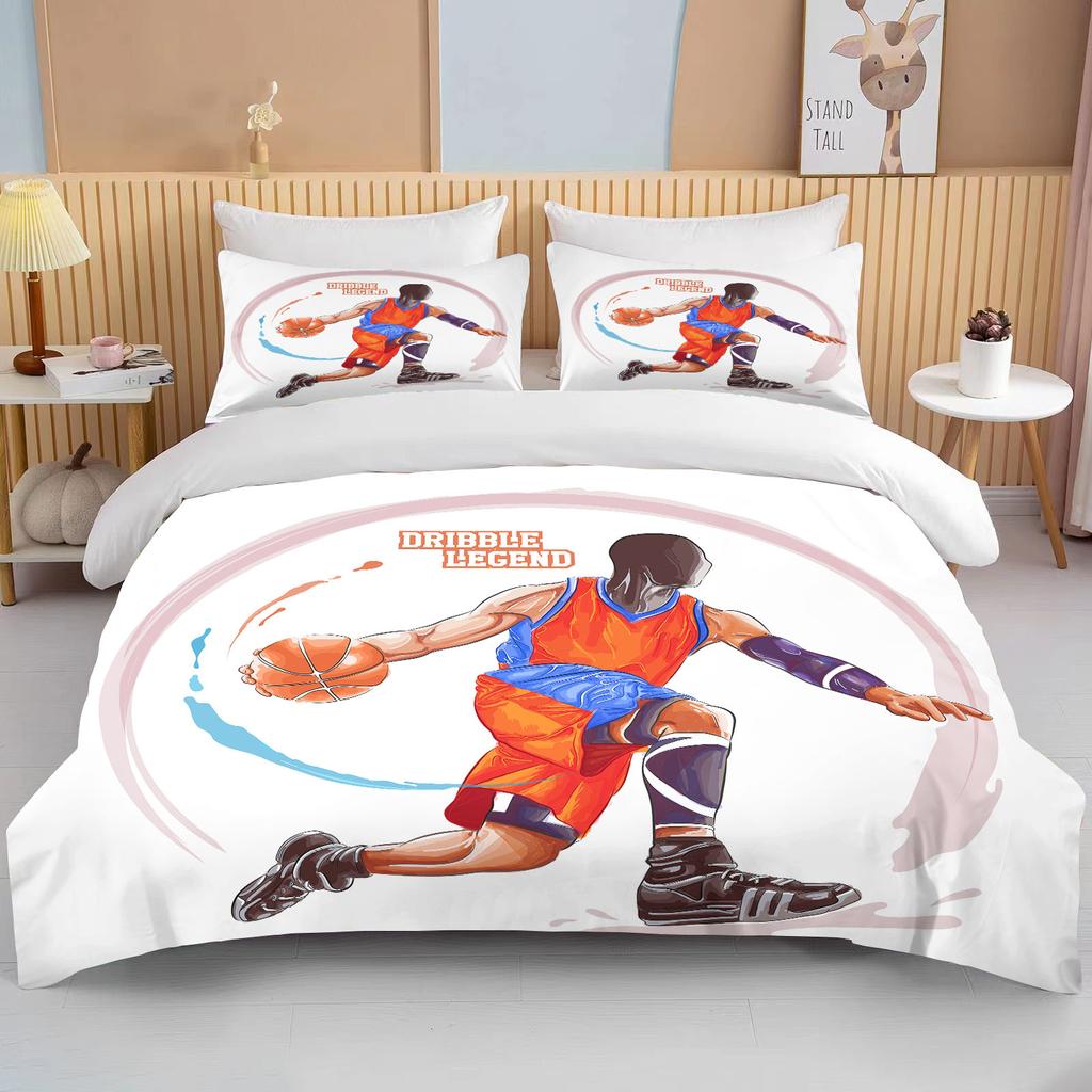 Comforter Cute Basketball Cartoon Double Bed Bed European Bedding Sets Home Textiles Luxury Pillow Cases Bedroom Bedding Sets