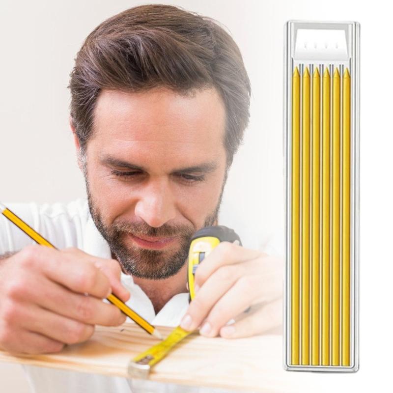 6Pieces 2.8mm Pencil Refills Mechanical Pencil Refills For Woodworking Deep Hole Marking Scribing Carpentry Project
