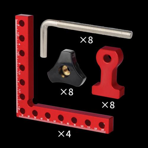 DEEFIINE 90 Degree Positioning Square Right Angle Clamp, 5.5" X 5.5", Luminum Alloy, Woodworking, Carpentry, L-Type Corner Clamp for Photo Frames, Box