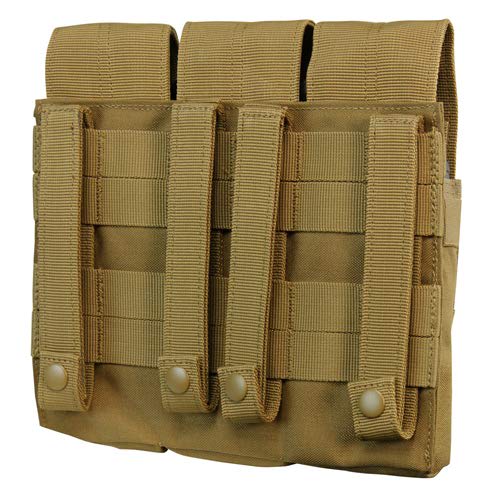 CONDOR Tactical Gear MA72 Triple AK Kangaroo Mag Pouch (Coyote Brown)