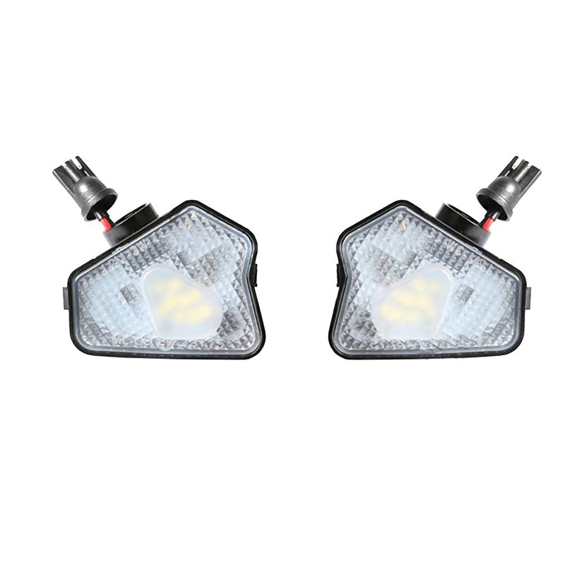 2 Teile/satz Auto LED Unter Seite Spiegel Licht Pfütze Lampe Weiß LED Seite Spiegel