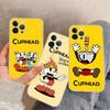 Comedy Animation C-Cuphead Cartoon Transparent Soft Phone Case For IPhone 15 12 14 16 17 13 Plus 11 Pro Max 13 Pro