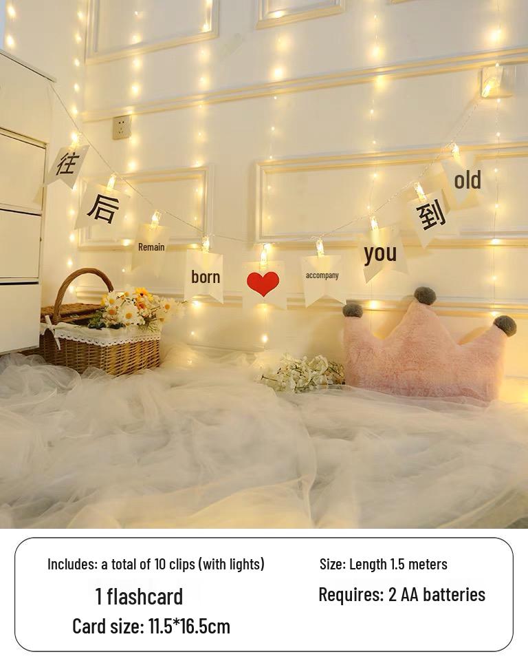 First Birthday Fairy Lights Decor: Photo Wall, Bunting, and Decorative Lights for a Happy Party