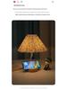 Multifunctional Pleated Bedside Table Lamp with Storage & Remote-Control Night Light