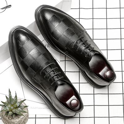 Spring Men'S Pointed Casual Leather Shoes Korean Version Of Trendy Thick-Soled Business Formal Men'S Shoes 3014-A