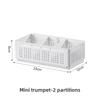 Creative Foldable Plastic Clothes Storage Basket Pants Socks Storage Box with Dividers Household Underwear Organizer