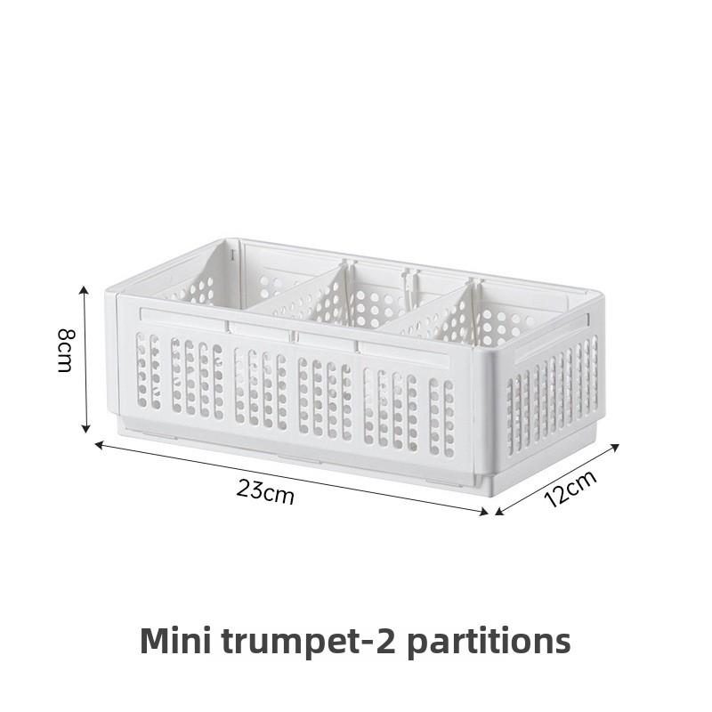 Creative Foldable Plastic Clothes Storage Basket Pants Socks Storage Box with Dividers Household Underwear Organizer