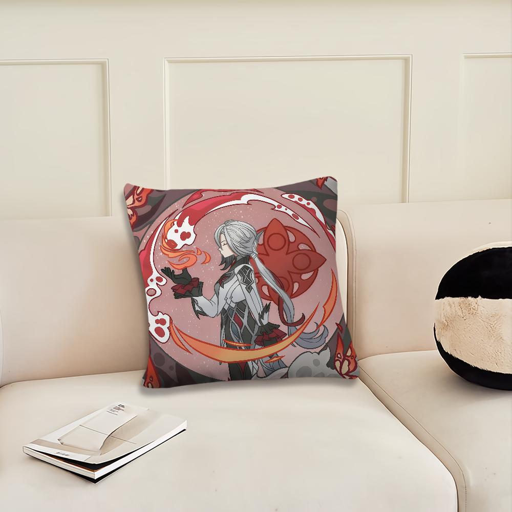 Game Genshin Impact girl a cushion cover Pillow Cover Decoration Room Home Sofa living Office Car Nordic Simplicity