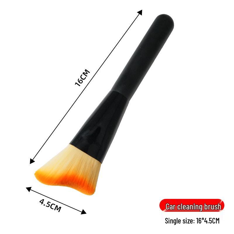 Multifunctional Beauty Tool: Wave-Shaped Human Head Makeup Brush for Foundation & Car Gap Cleaning