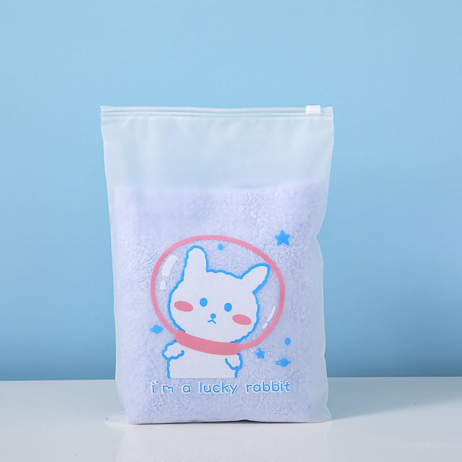 

Дорожная сумка для хранения, упаковочные кубики, водонепроницаемые уплотнительные сумки для одежды, органайзер для багажа, сумка для нижнего белья Zipper Rabbit 20x28cm/7.87x11.02in