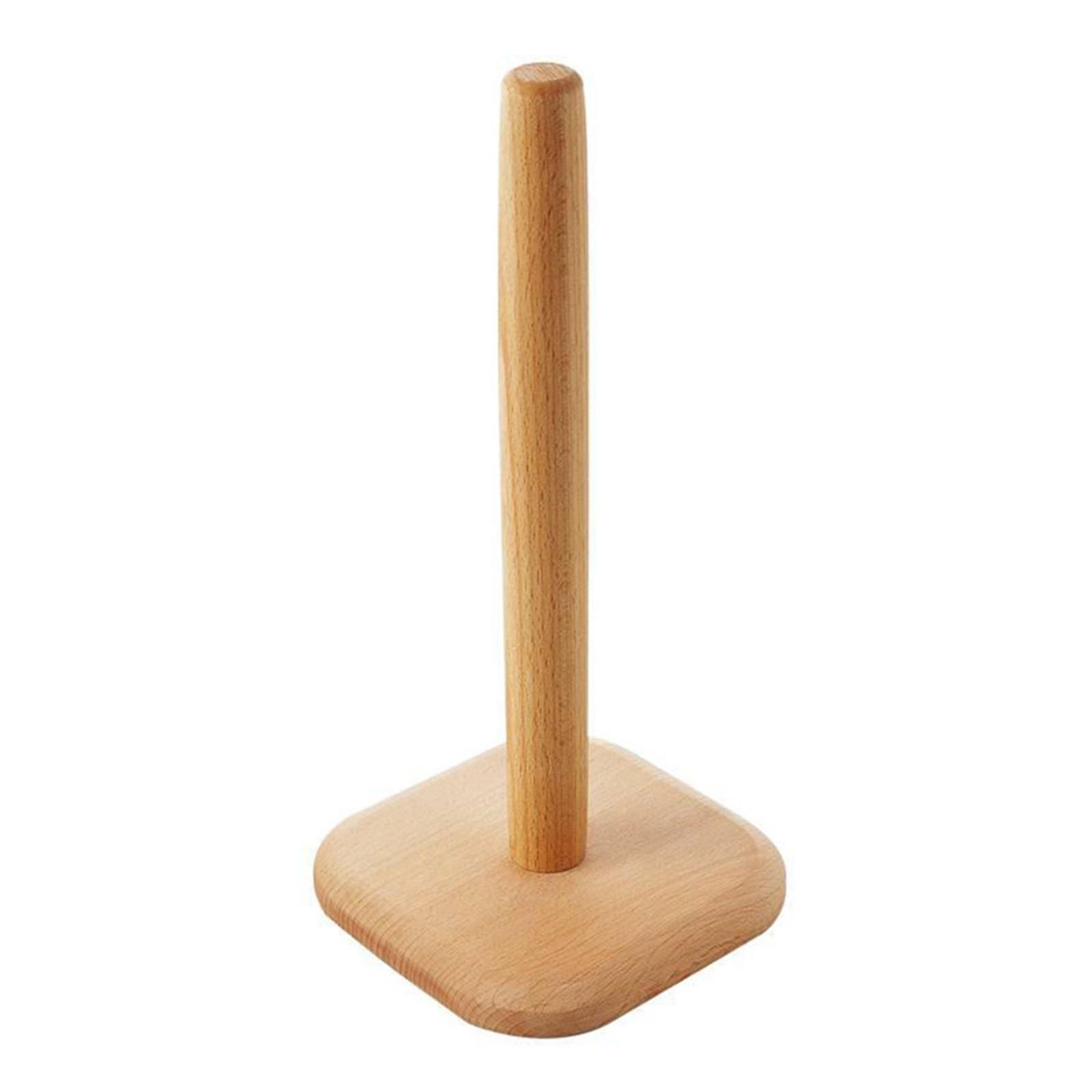 Porta Rotolo Di Carta In Legno Con Piano Ceramica Turchese - Porta Asciugamani Da Appoggio Per Cucina
