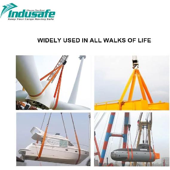 2 Pack 3FT Lift Sling Straps, 2 Ply Polyester Rigging Straps, 1inch Web Sling, 3100LBS Load Capacity Flat Eye-Eye Web Sling for Hoist, Tree Stumps,