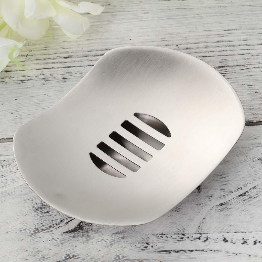 Seifenhalter aus Edelstahl Doppelschichtregal Ablagefach Etui Fliegende Untertasse Schale Box Rostfrei Leicht zu reinigen Küche Badezimmer