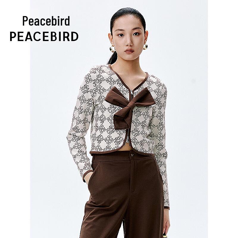 

PEACEBIRD Monogram Bow-Knot Cardigan M