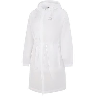 Loose Casual Breathable Hooded Windbreaker Women Outerwear White 532680-02