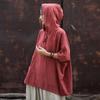 Vintage Style T Shirt For Women With Cotton Linen Fabric Autumn Casual Wear