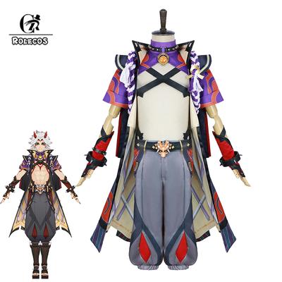 Spiel Genshin Impact Arataki Itto Cosplay Kostüm Hübsches Cosplay für Männer Outfit Kostüm Halloween Komplettset