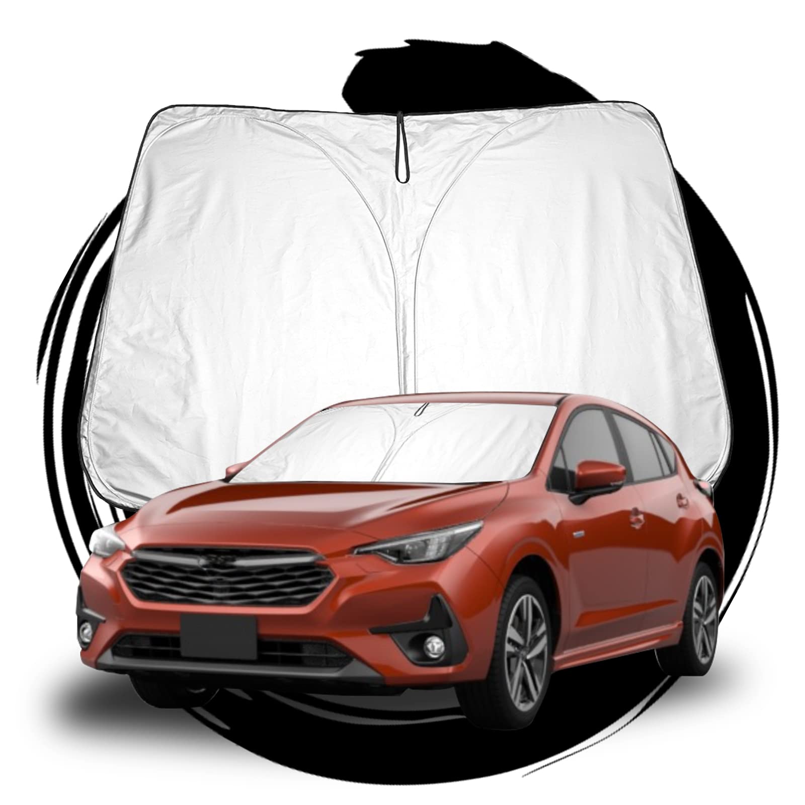 

ruiya Sunshade for the 2023 Subaru Impreza (6th Generation), Windshield Parasol, UV Protection, Foldable, No Suction Cups Required, Customizable Parts