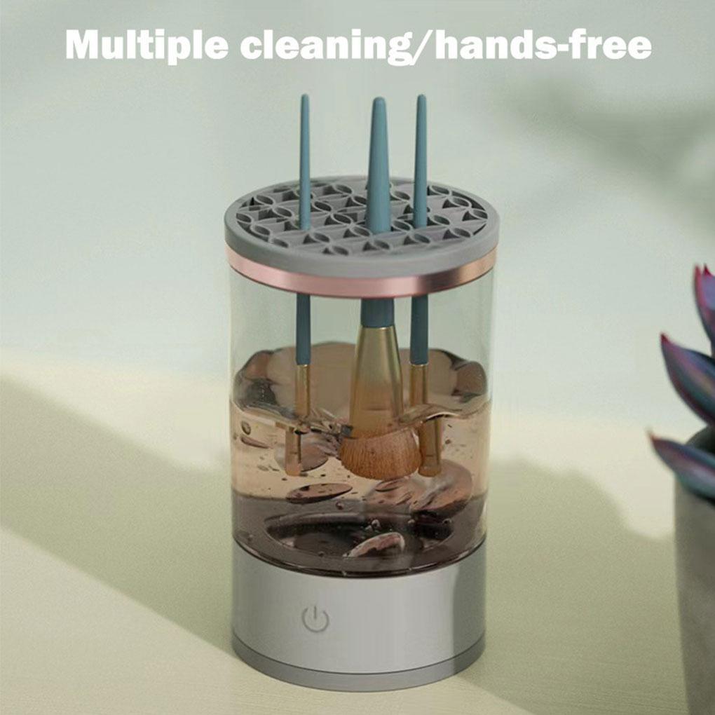 Electric Makeup Brush Cleaner Fast Cleaning And Drying Transparent Body For Easy Monitoring