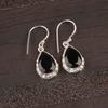 Natural Black Onyx Gemstone 925 Sterling Silver Jewelry Handmade Earrings 1.30" EE-3-13