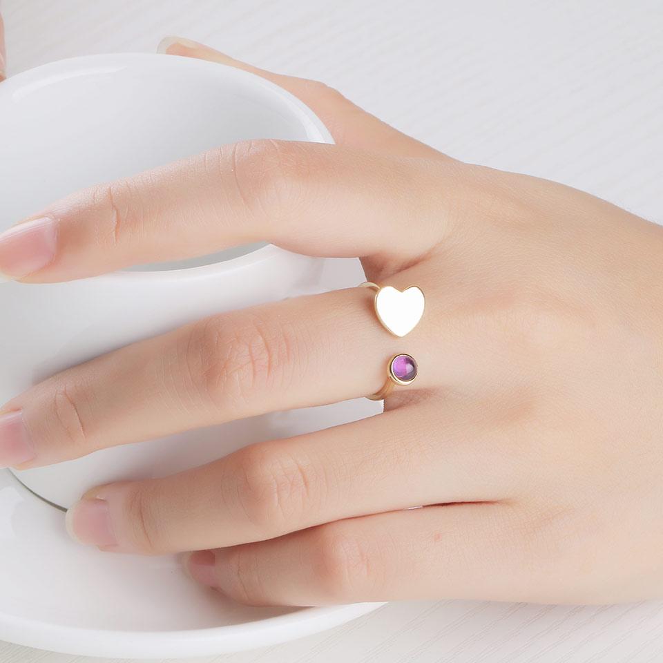 Umcho Natural Agate Gemstone 925 Ring