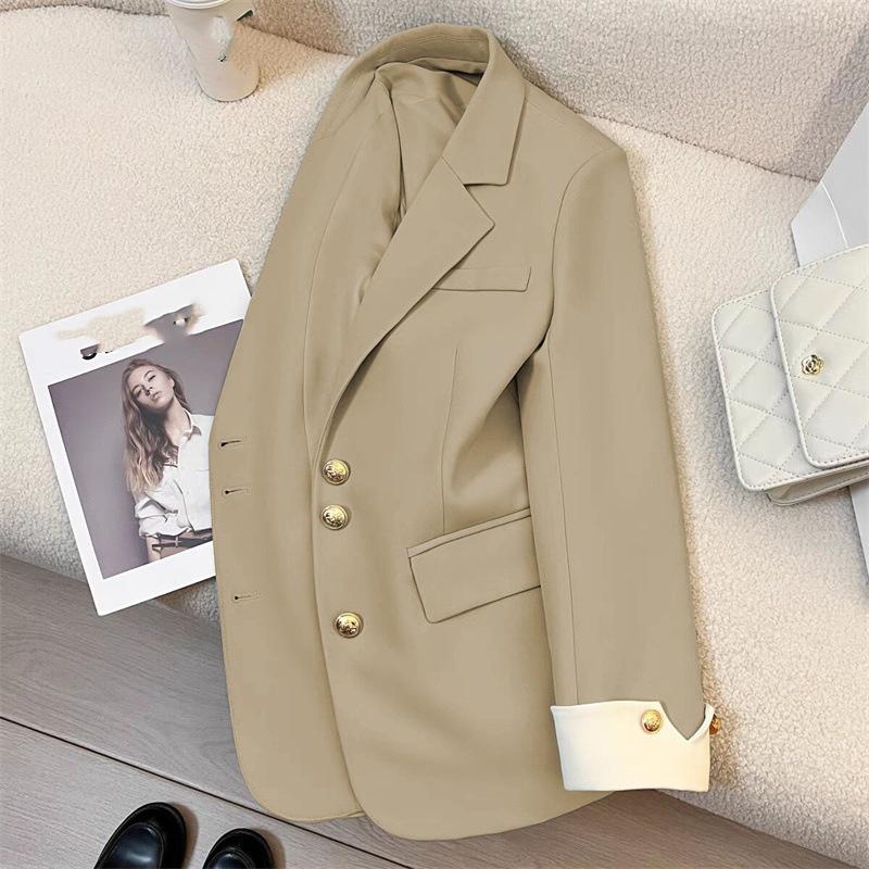 Palton Blazer Elegant pentru Femei Modă Guler Ridicat Mânecă Lungă Paltoane Dama Modă Primăvară Toamnă Lejer Office Lady Îmbrăcăminte Exterioară