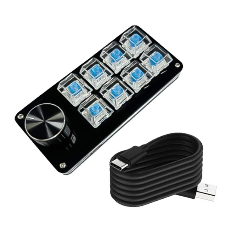 Programmable Macro Keypad With Personalizes Programming Clear 3key/4key/6key/8key for Gamers Professional Office Use