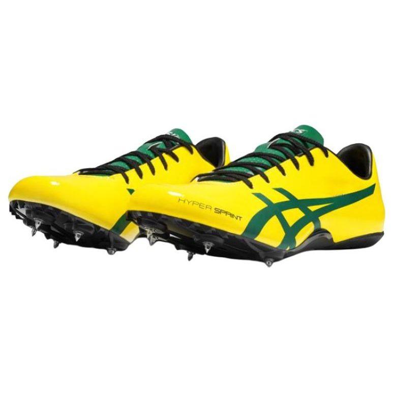 Asics Hyper Sprint 7 Track Low Top Sprinting Shoes Unisex Shoes Yellow Green Black 1093A194-750