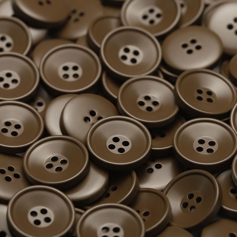 Furnitură, Nasture Rotund cu Patru Găuri din Rășină, Vopsea Spray Îngroșată, Nasture pentru Palton din Nailon cu Două Fețe, Nasture pentru Costum, Nasture pentru Pulover.