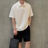 Summer Wear New Short Sleeve Polo Shirt Men's Loose Lapel T-Shirt Texture Korean Version Half Sleeve Drop Casual Top