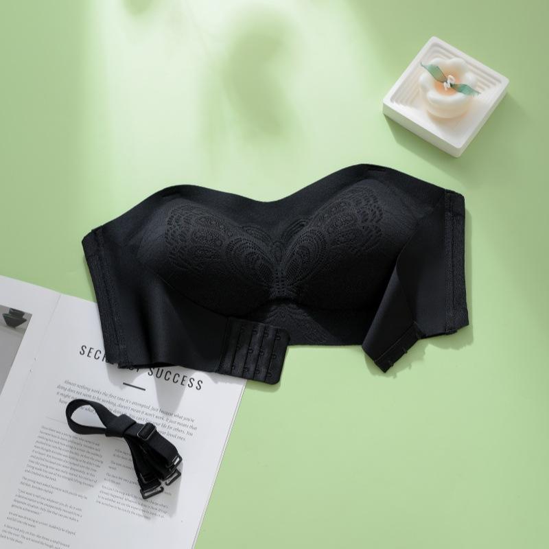 Strapless Bra Women's Underwear Anti Slip Gathering Bra Thin Design Breast Collection Anti Sagging Strapless Bra
