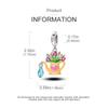 Original Charmscopper Watering Pot Tulip Flower Pendants Fit Charms Platabracelets For Women Jewelry Making Fine Gifts