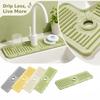 Kitchen Sink Silicone Quick-Draining Tray for Sink, Sink Protector Dish Drying Pad