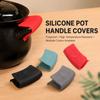 1Pair Heat‑insulated Pot Handle Grip Anti‑slip Texture Heat‑Proof Clamp  Iron Cookware