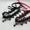 Sexy Spitze Bogenkot Choker Halskette für Damen Gotischer Kragen Vintage Elegant Schwarz Wirered Kurze Kette Halskette Schmuck