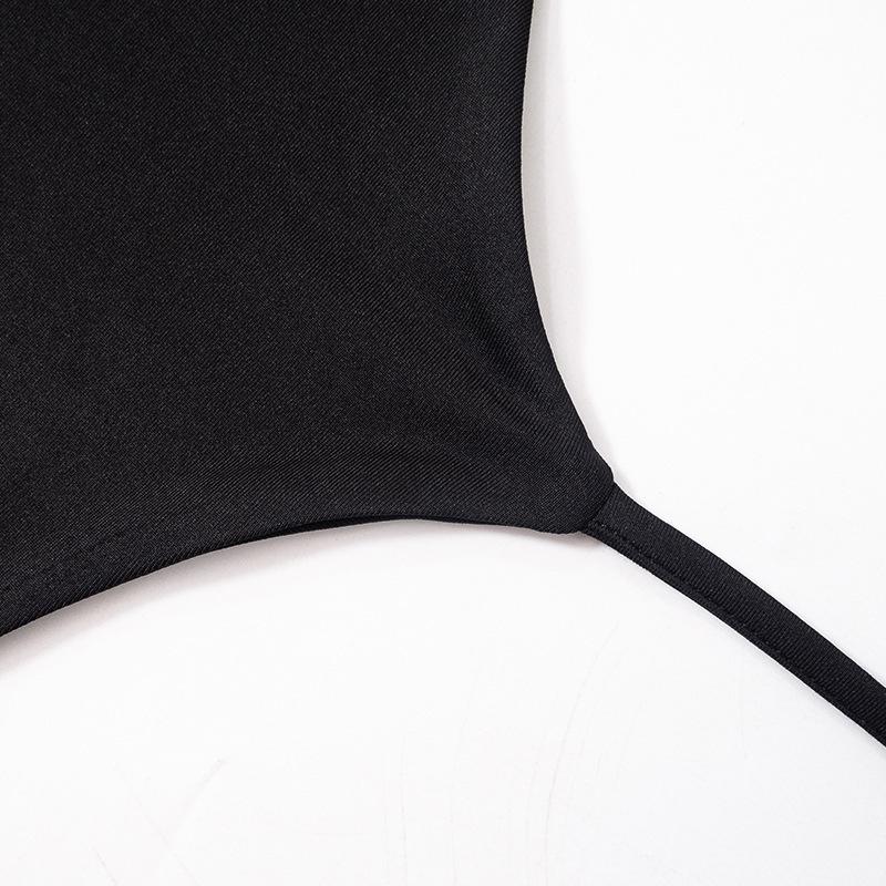 European and American Sexy Hollow Lace Up Off Shoulder Slimming and Personalized Jumpsuit