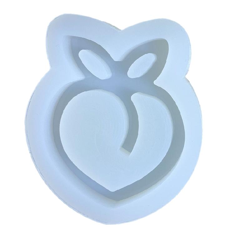 Epoxy Resin Shaker Peach Silicone Molds Fruit Resin Molds for Pendant Keychain M