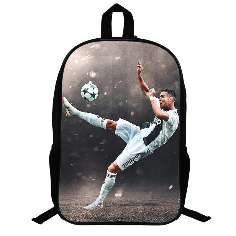 Zaino a Tema Ronaldo per Fan di Calcio Zaino per Studenti Scolastici Zaino per Bambini da 17 Pollici