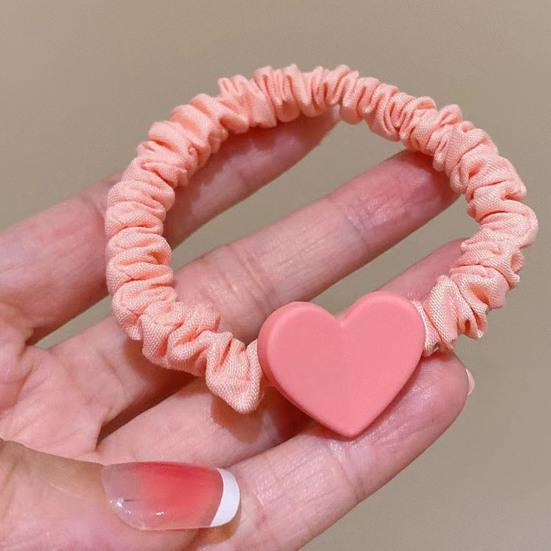 4Pcs Girl Hair Ropes Cartoon Decoration Macaron Color High Elasticity Hair Bands High Elasticity No Hair Damage Ponytail