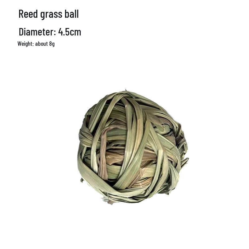 Natural Handmade Woven Rattan Teething and Chew Toy for Rabbits, Hamsters, and Chinchillas - Boredom Relief Ball
