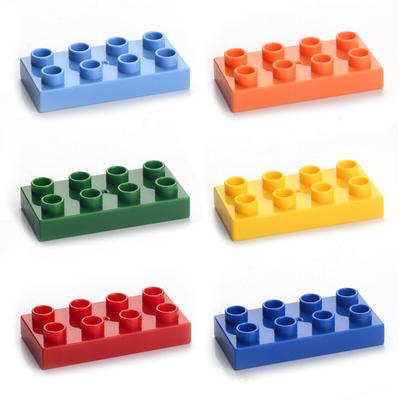 Large Particle Building Block 2 * 4 Low-Level Thin 8-Hole Assembly Bulk Low Base Block Spare Parts Toy
