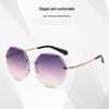 2024 Women's Crystal-Cut Polygon Sunglasses for Slimming Round Faces