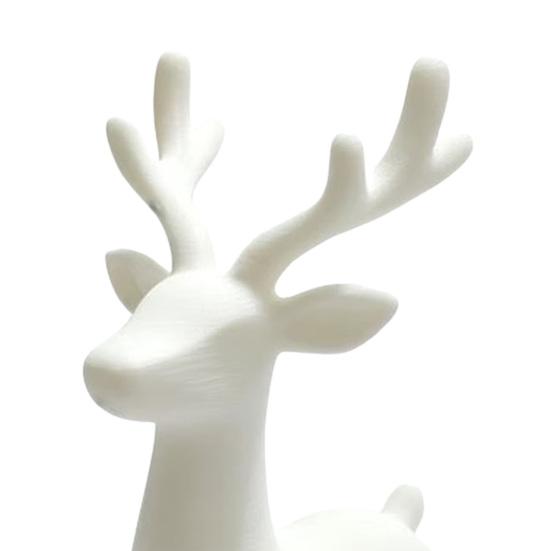 Kleines Schaufenster 3D-gedruckte Elchstatue, Minimalistische nordische Stilfigurine, Langlebiges PLA-Handwerk Modernes dekoratives Tierornament für Weihnachten