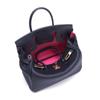 Kontrastfarbe Goldene Schnalle Pulverfarbene passende Innentasche Echte Ledertasche Klassisch Modisch Damen Rindsleder Schultertasche