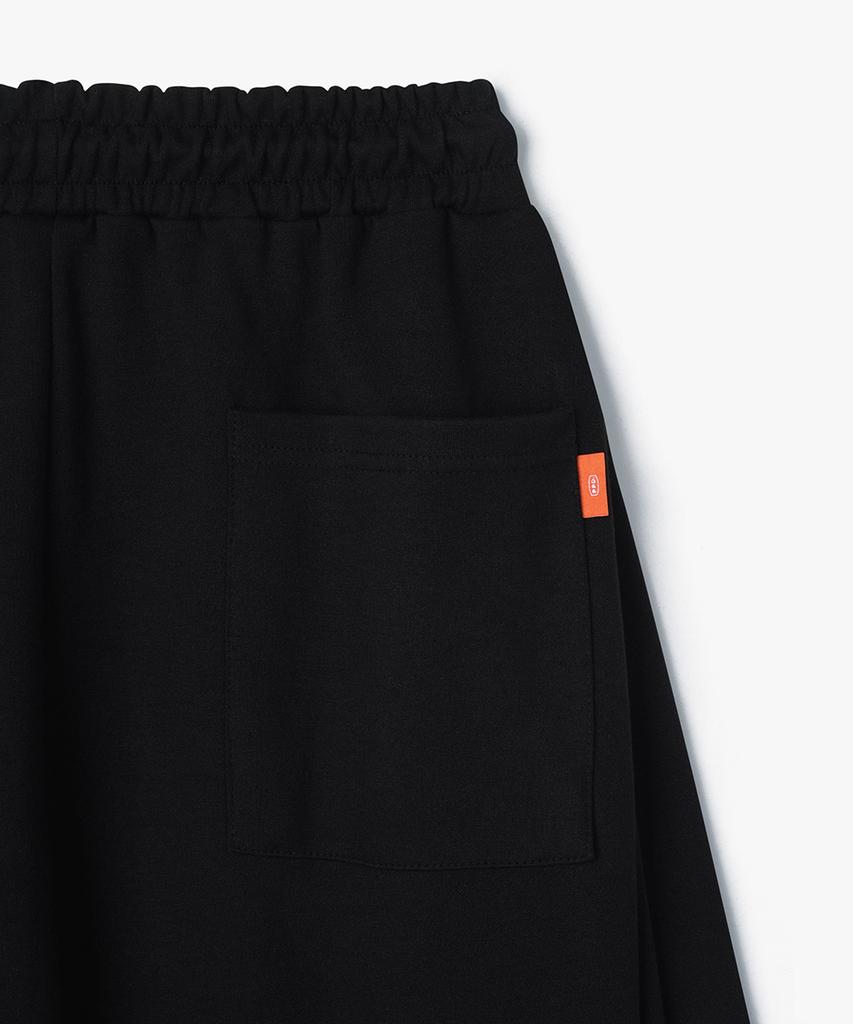Peopeupeopeudebteu 3Pleats Wide Sweat Pants Black