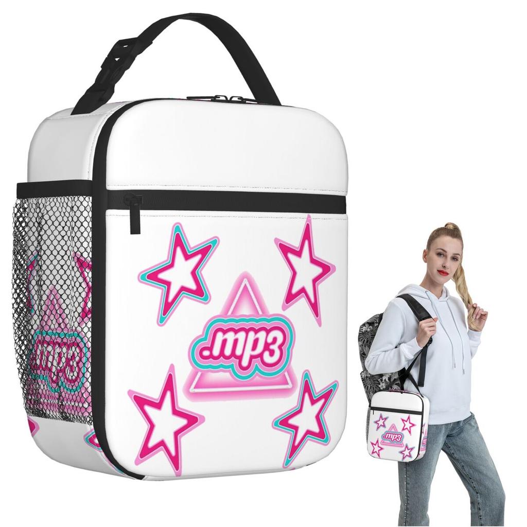 MP3 Emilia Mernes Insulated Lunch Bag for Women Children Portable Food Boxes Thermal Lunch Box Tote