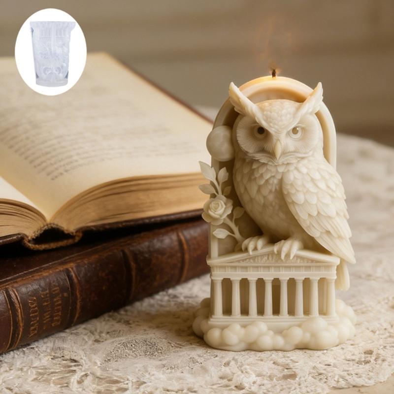 Food Grade Silicone Owl Candle Mould For Home Decorative Candle And Artistics Craft