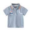 Summer Kids Cartoon Ice Cream Car Short Sleeve Tops Cotton Children Polo Shirt Boy Lapel Clothes