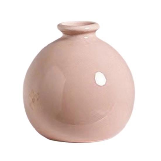 Kleine Runde Keramikvase Minimalistisch Nordisch Modern Dekorative Vase für Wohnzimmer Küche Schlafzimmer Eingangsbereich Kaminsims Tischmittelstück